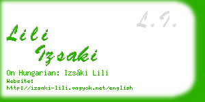 lili izsaki business card